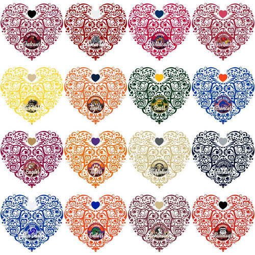 55 College NCAA Teams Fancy Heart Designs Bundle PNG