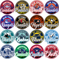 Load image into Gallery viewer, 32 Ice Hockey Teams Circular Metallic Logos Designs Bundle PNG
