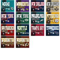 Load image into Gallery viewer, NFL team logos with vintage designs for DTF/DTG and embroidery, featuring Miami Dolphins, Vikings, Patriots, and more.

