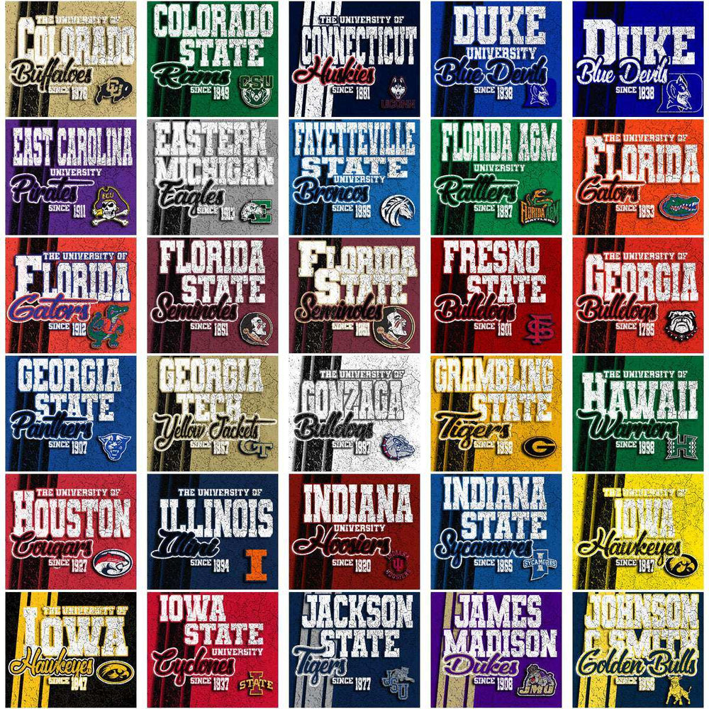 142 NCAA College Sports Grunge Split Tumbler Wrap Bundle JPG