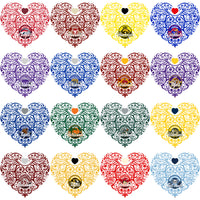 Load image into Gallery viewer, 55 College NCAA Teams Fancy Heart Designs Bundle PNG
