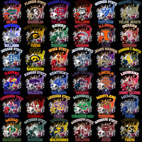 Load image into Gallery viewer, 123 College NCAA Team Retro PNG Designs Bundle
