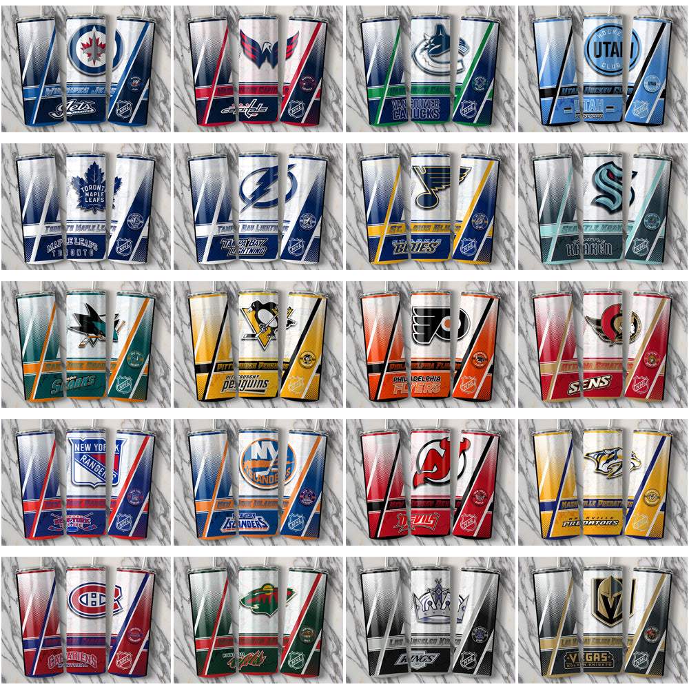 32 Ice Hockey Teams Sports Tumbler Wrap Bundle JPG