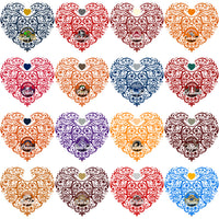 Load image into Gallery viewer, 55 College NCAA Teams Fancy Heart Designs Bundle PNG
