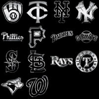 Load image into Gallery viewer, 30 Baseball Teams Chrome Logos Designs Bundle PNG
