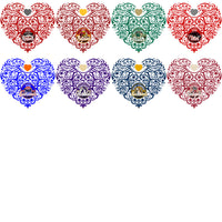 Load image into Gallery viewer, 55 College NCAA Teams Fancy Heart Designs Bundle PNG
