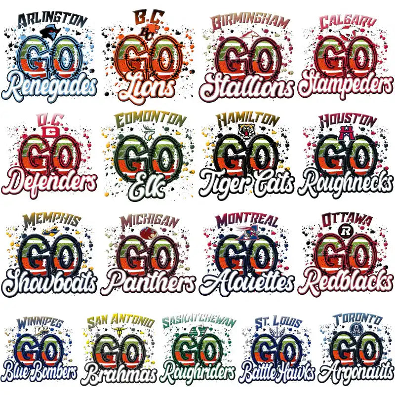 Go Team Sports Designs: Print-Ready DTF DTG SVG for T-Shirts, Embroidery & More