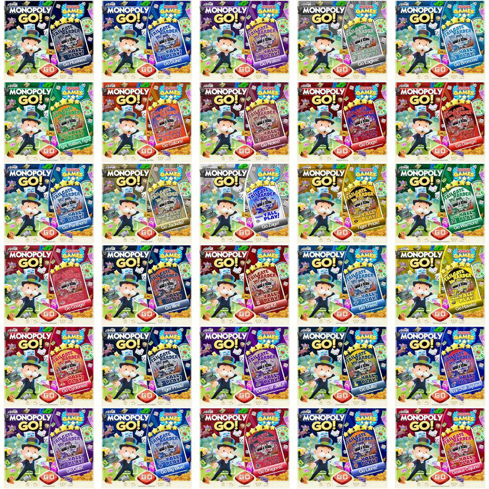 126 NCAA College Sports Monopoly Go! Tumbler Wrap Bundle JPG
