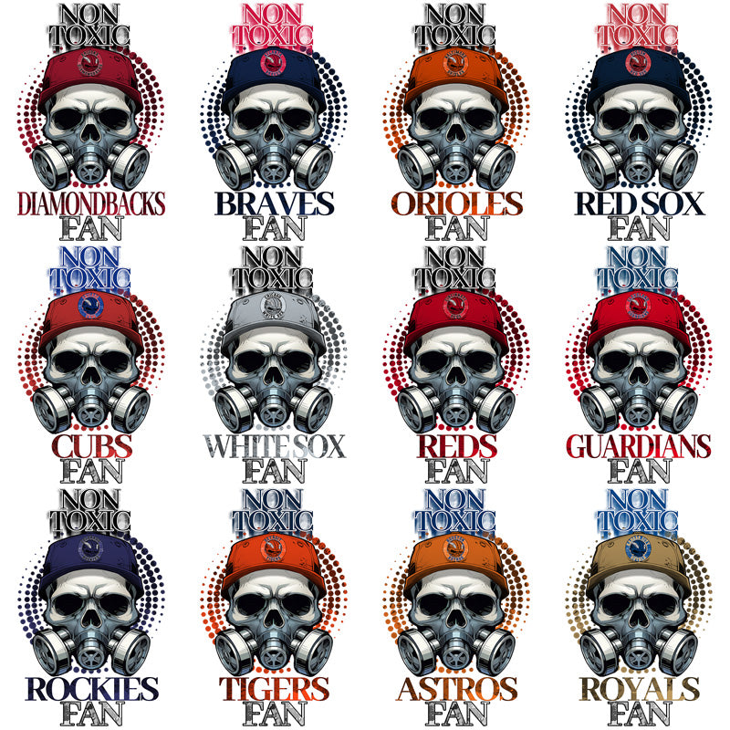 30 Baseball Teams Non Toxic Fan Designs Bundle PNG