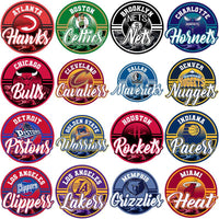 Load image into Gallery viewer, 30 Basketball Teams Circular Metallic Logos Designs Bundle PNG
