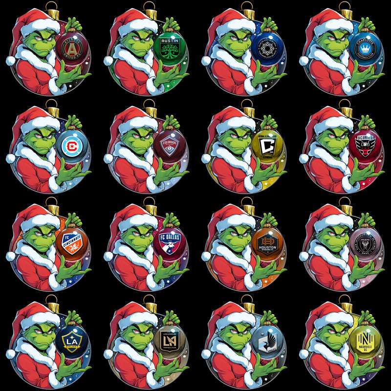 30 Soccer Teams Grinch v3 Designs Bundle PNG