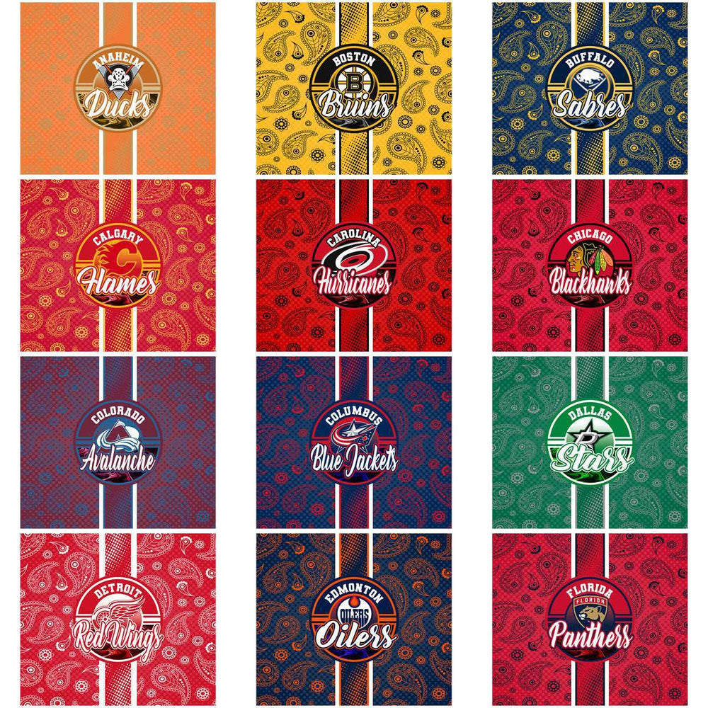 32 Ice Hockey Teams Handkerchief Wraps Tumbler Wrap Bundle JPG