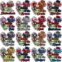 Load image into Gallery viewer, 30 My Heart Belongs Baseball Teams Designs Bundle PNG
