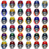 Load image into Gallery viewer, 118 College NCAA Smokin Skull PNG Designs Bundle

