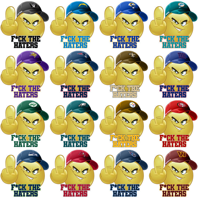 32 Football Teams F_ck The Haters Designs Bundle PNG