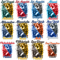 Load image into Gallery viewer, 30 Baseball Teams Playing Card Designs Bundle PNG
