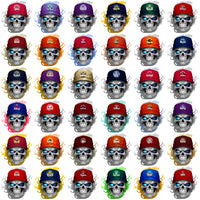Load image into Gallery viewer, 118 College NCAA Smokin Skull PNG Designs Bundle
