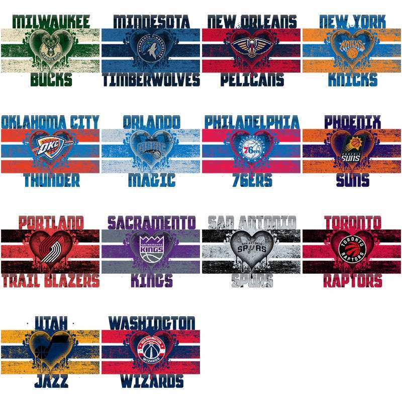30 Basketball Teams Dripped Out Designs Bundle PNG