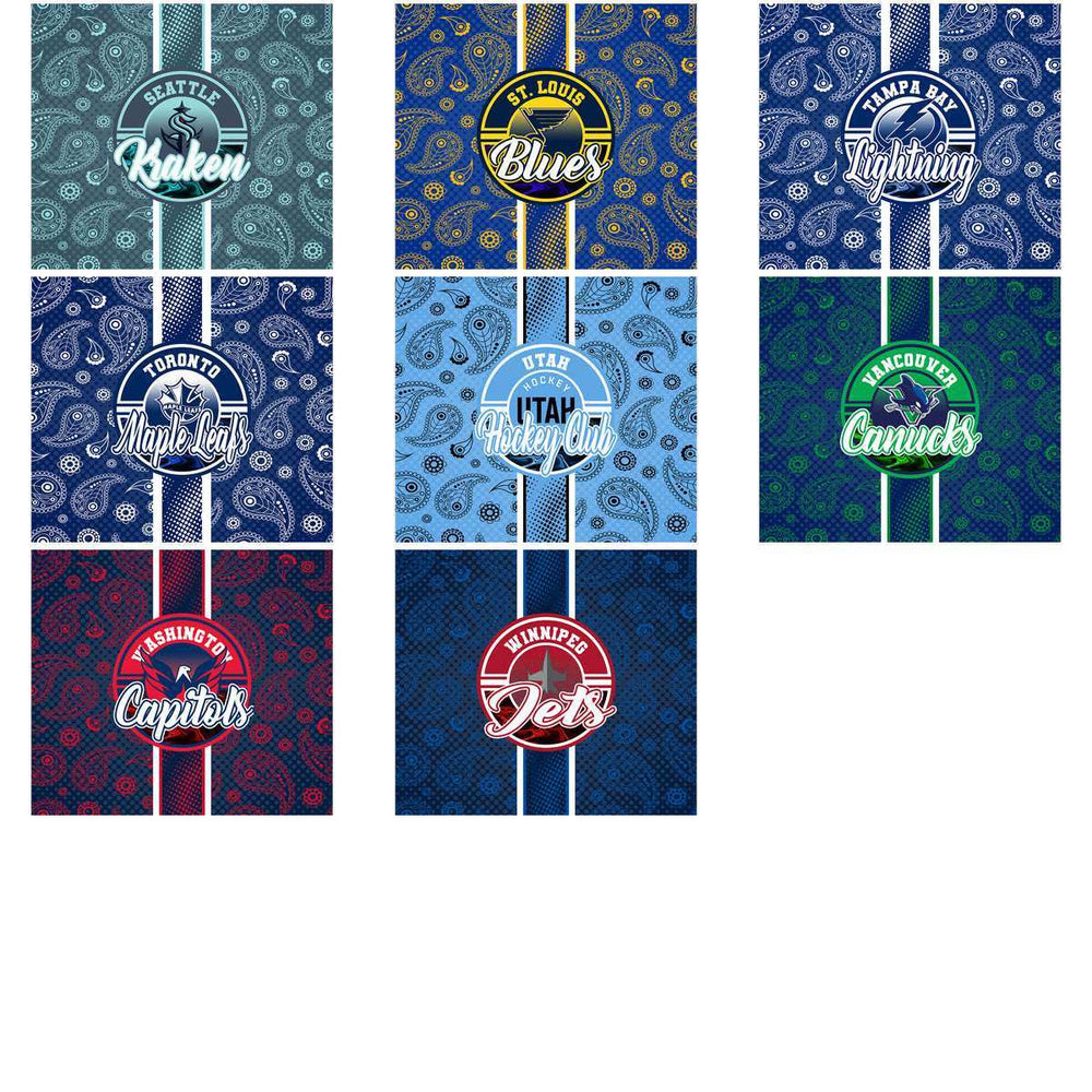 32 Ice Hockey Teams Handkerchief Wraps Tumbler Wrap Bundle JPG
