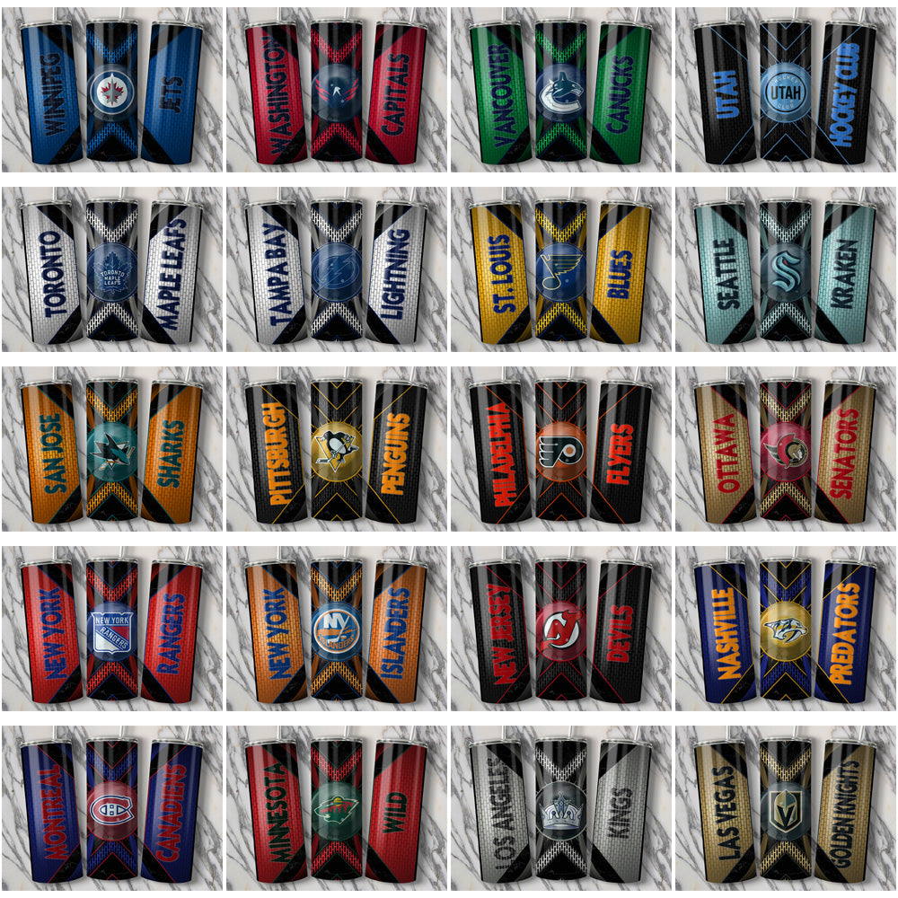 32 Ice Hockey Teams Metal Grating Tumbler Wrap Bundle JPG