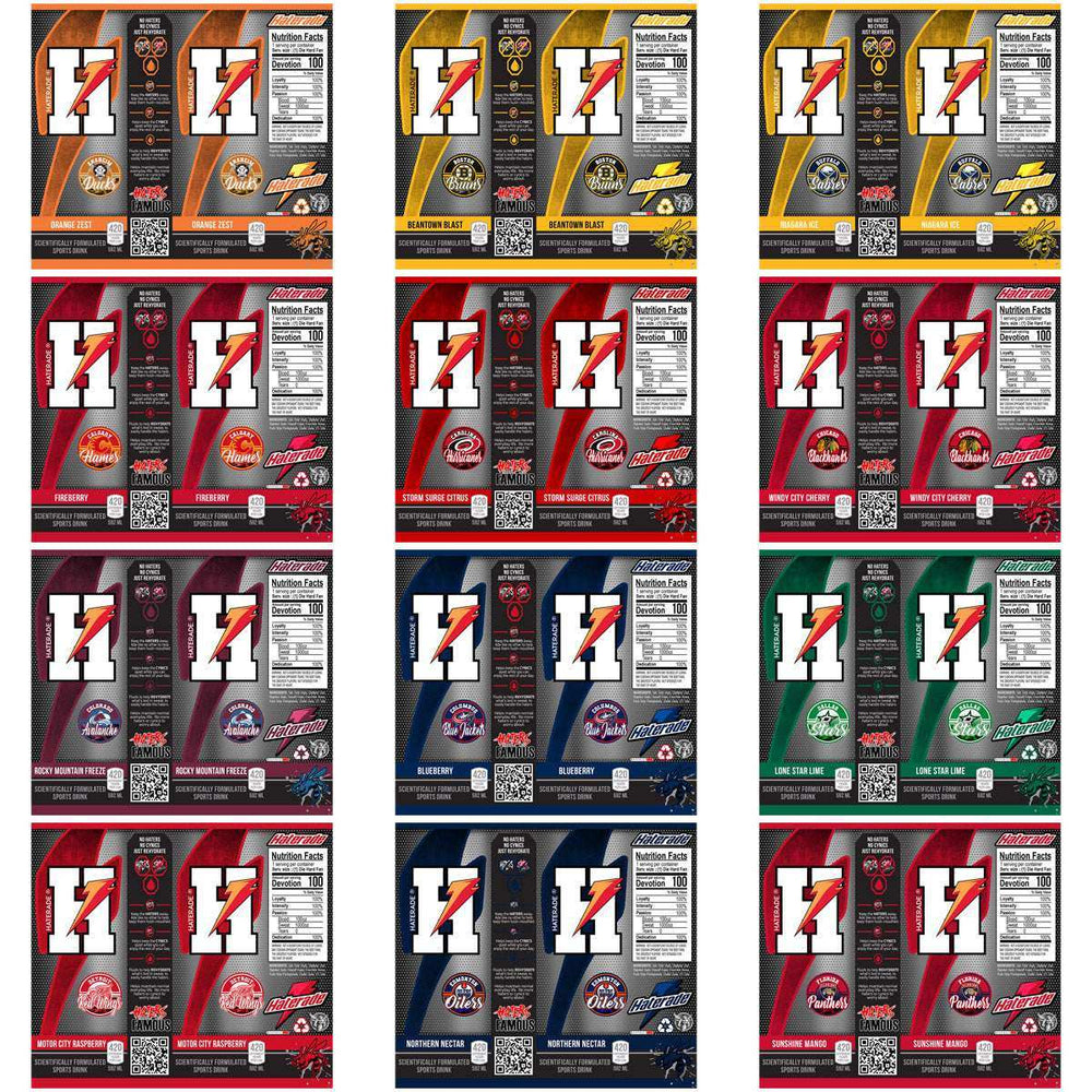 32 Ice Hockey Teams Haterade Tumbler Wrap Bundle JPG