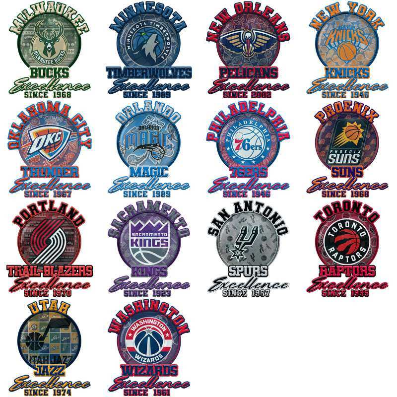 30 Basketball Teams Excellence Designs Bundle PNG