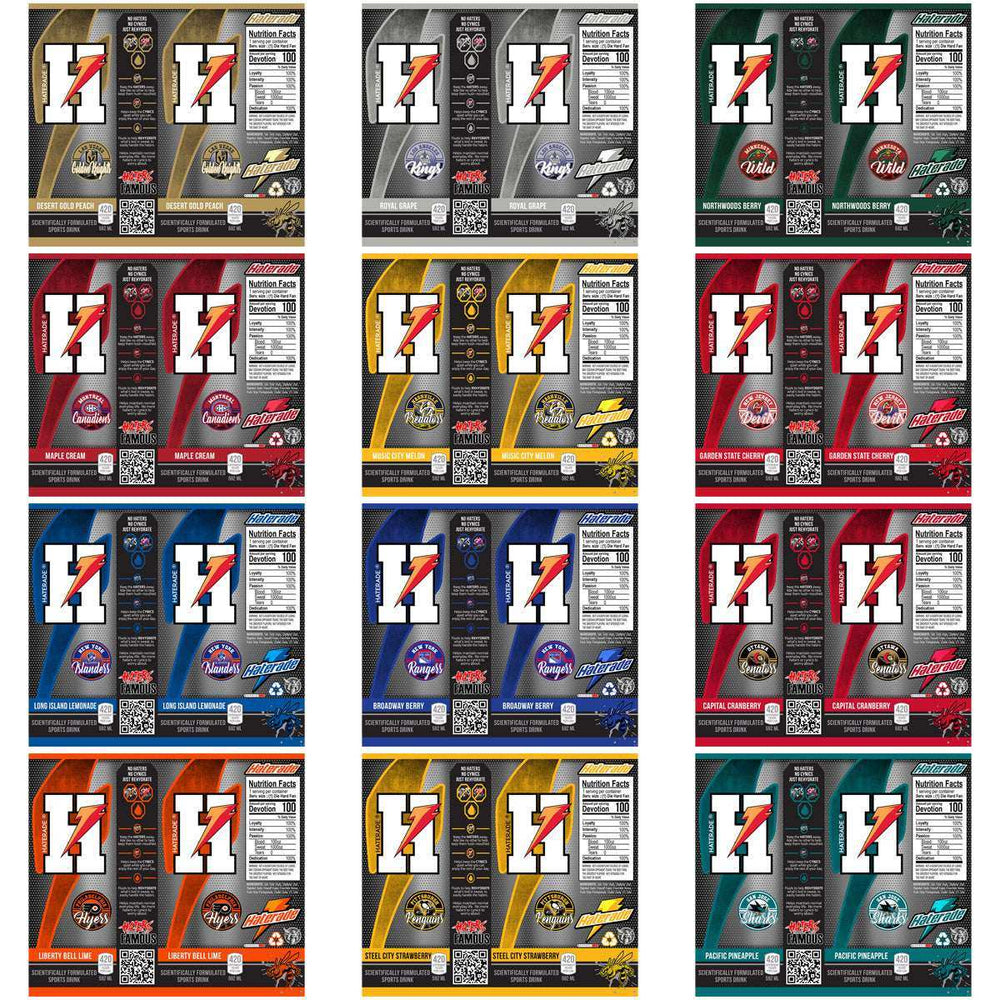 32 Ice Hockey Teams Haterade Tumbler Wrap Bundle JPG