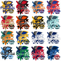 Load image into Gallery viewer, 32 Ice Hockey Teams Go Team Bolt Designs Bundle PNG
