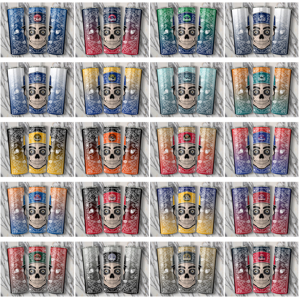 32 Ice Hockey Teams Skull Handkerchief Tumbler Wrap Bundle JPG