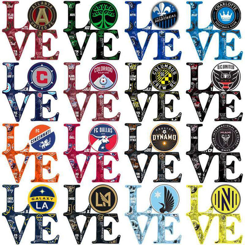 30 Soccer Teams LOVE Designs Bundle PNG