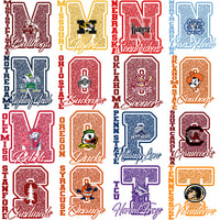 Load image into Gallery viewer, 57 College NCAA Teams Glitter Letter Designs Bundle PNG
