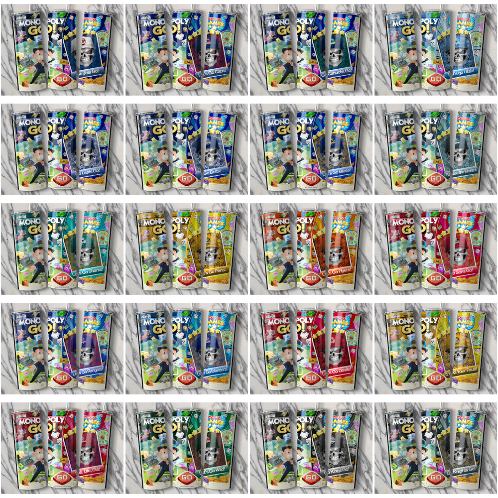 32 Ice Hockey Teams Monopoly Go! Tumbler Wrap Bundle JPG