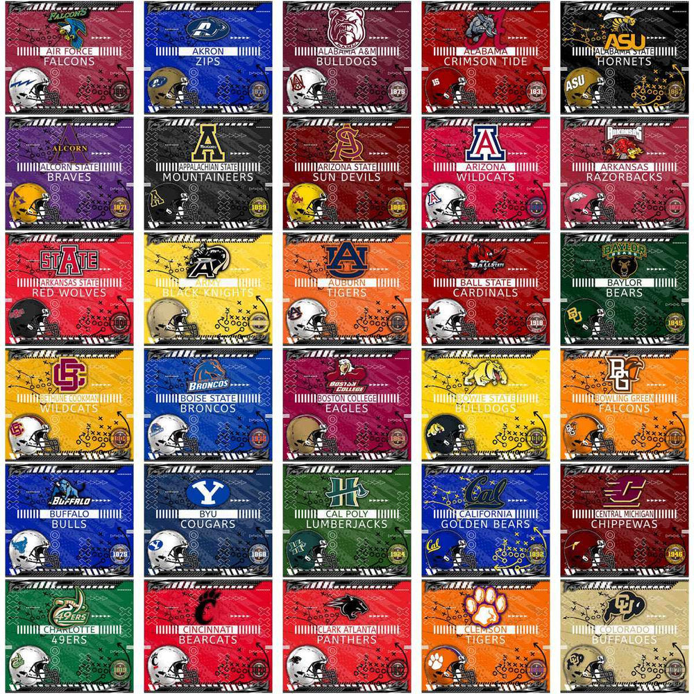 129 NCAA College Sports Xs & Os Tumbler Wrap Bundle JPG