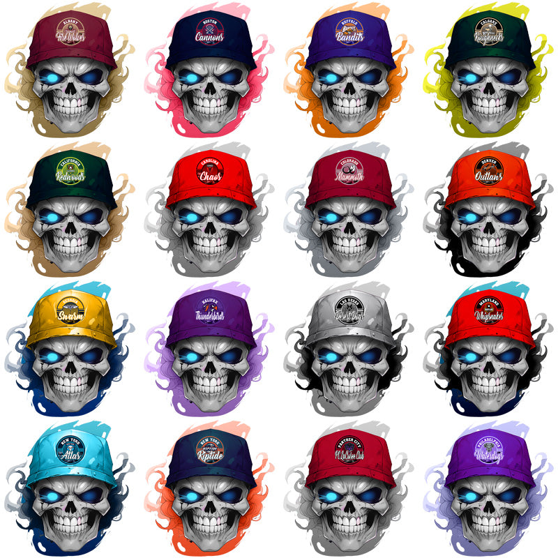 23 Lacrosse League Smokin Skull Designs Bundle PNG