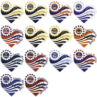 Load image into Gallery viewer, 30 Baseball Teams Heart &amp; Stars Designs Bundle PNG
