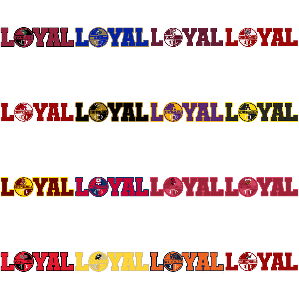 134 College NCAA Loyal PNG Designs Bundle