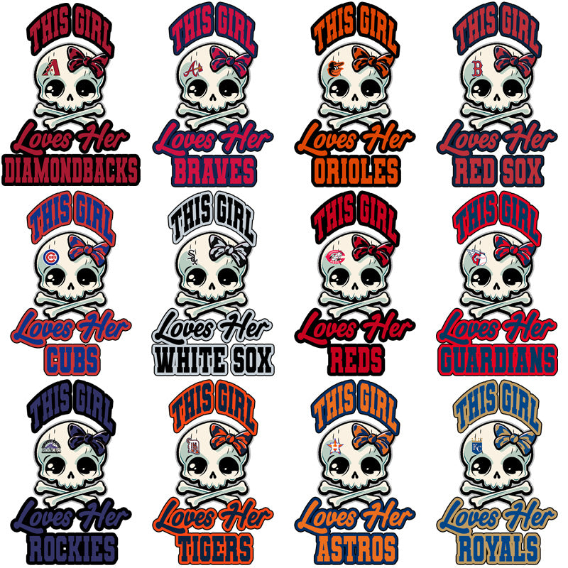 30 Baseball Teams This Girl Loves Designs Bundle PNG
