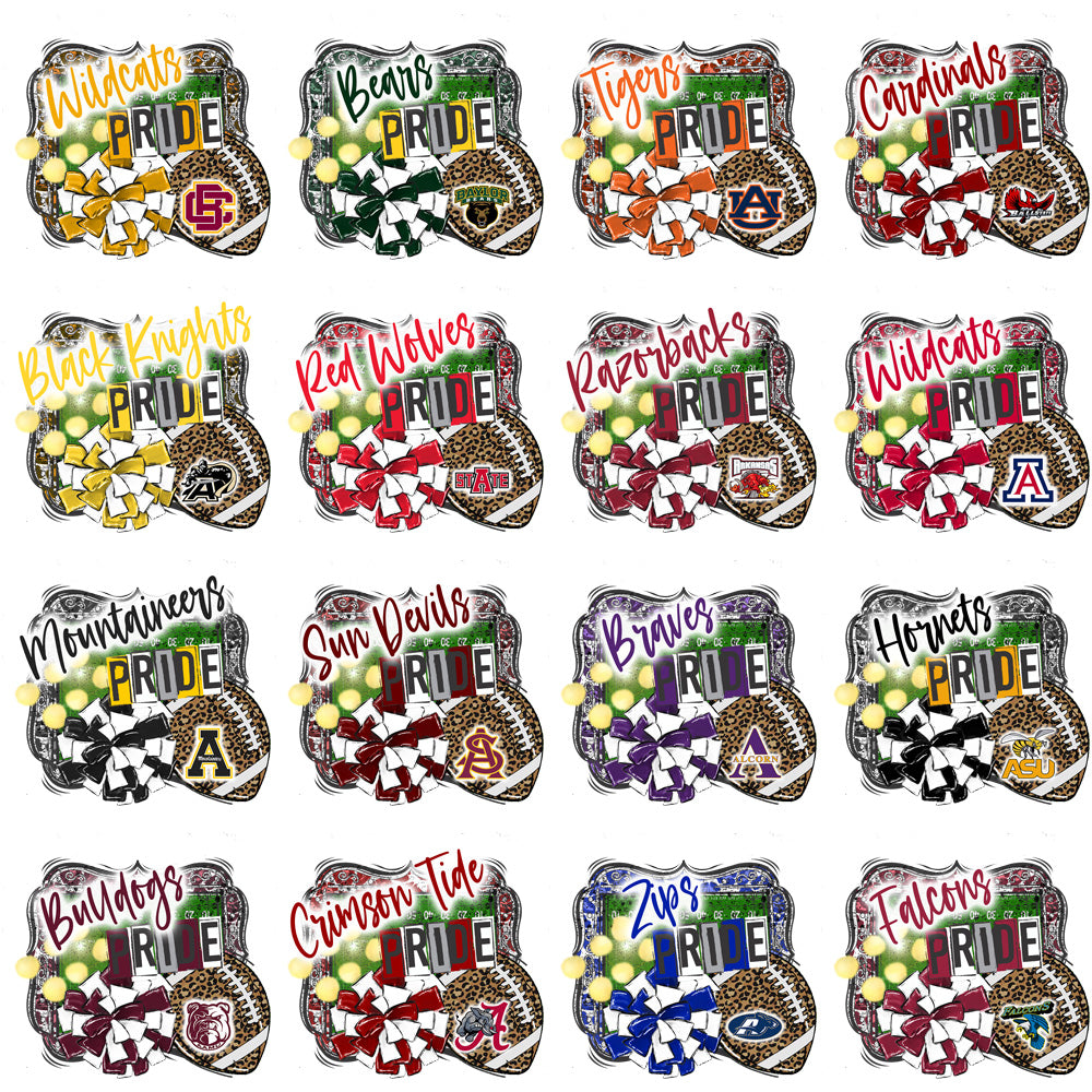 118 College NCAA Team Pride PNG Designs Bundle