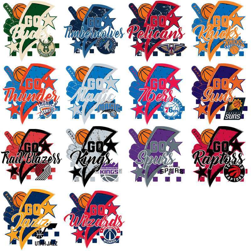 30 Basketball Teams Go Team Bolt Designs Bundle PNG