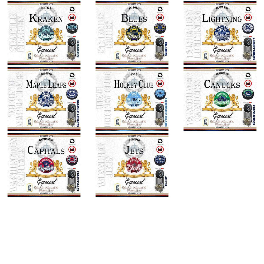 32 Ice Hockey Teams Modelo Tumbler Wrap Bundle JPG