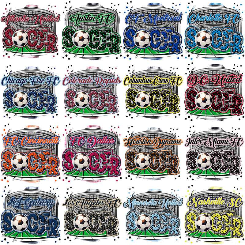 30 Soccer Teams Retro Goal Designs Bundle PNG