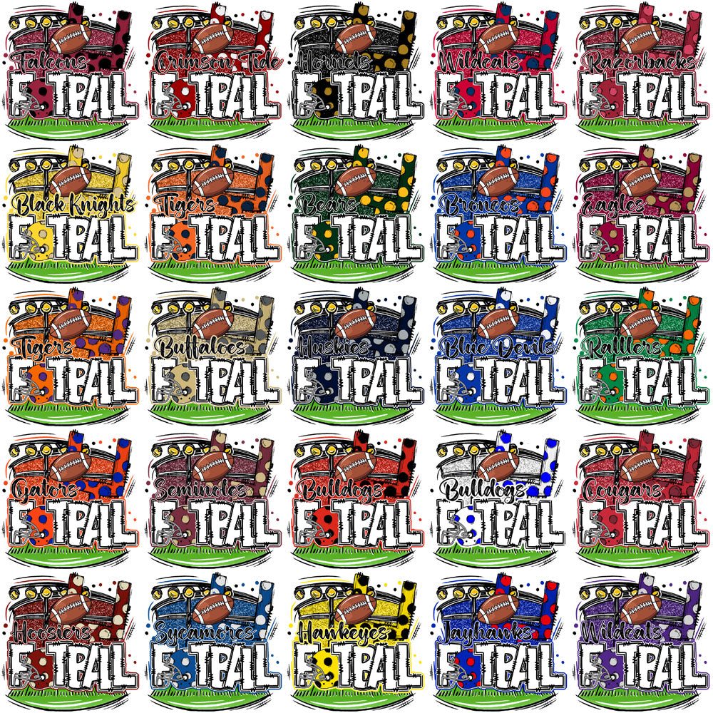 62 College NCAA Teams Retro Football Designs Bundle PNG