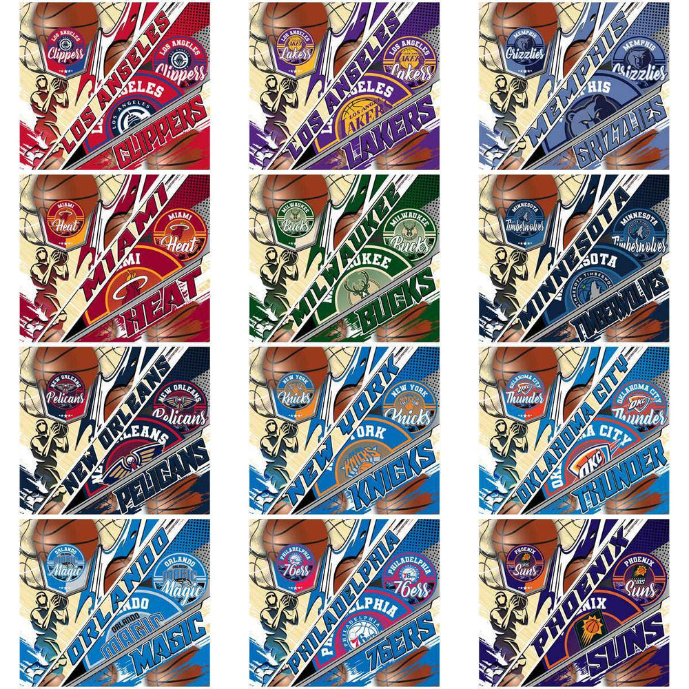 30 Basketball Teams Silhouette Tumbler Wrap Bundle JPG