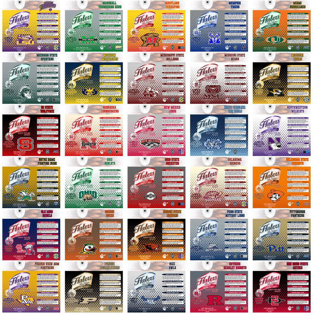 120 NCAA College Sports Hates Be Gone (MBB) Tumbler Wrap Bundle JPG