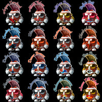 Load image into Gallery viewer, 32 Football Teams Football Mohawk Designs Bundle PNG
