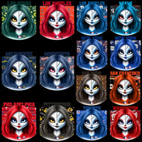 Load image into Gallery viewer, 30 Baseball Teams Zombie Girl Designs Bundle PNG
