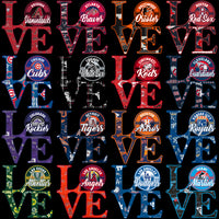 Load image into Gallery viewer, 30 Baseball Teams LOVE Designs Bundle PNG
