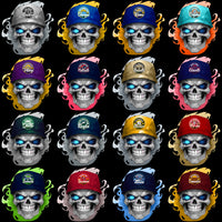 Load image into Gallery viewer, 32 Football Teams Smokin Skull Designs Bundle PNG
