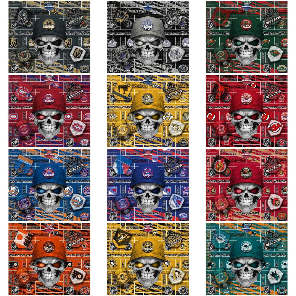 32 Ice Hockey Teams Skull Wrap Tumbler Wrap Bundle JPG
