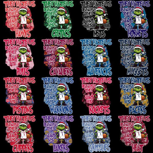 30 Basketball Teams Grinch They Hate Us Designs Bundle PNG